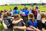15 June 2025; Waterford FC ladies team players, Stephanie and Hillary Dumevi with participants during the Honouring Every Woman event at Graun Park in Tramore AFC, Waterford. Photo by Matt Browne/Sportsfile