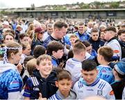 15 June 2025; Monaghan goalkeeper Rory Beggan, centre, with supporters after the GAA Football All-Ireland Senior Championship Round 3 match between Monaghan and Down at BOX-IT Athletic Grounds in Armagh. Photo by Thomas Flinkow/Sportsfile