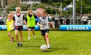 15 June 2025; Niamh O'Hallron in action during the Honouring Every Woman event at Graun Park in Tramore AFC, Waterford. Photo by Matt Browne/Sportsfile