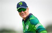 15 June 2025; Harry Tector of Ireland during match three of the T20 International Series between Ireland and the West Indies at Bready Cricket Club in Magheramason, Tyrone. Photo by Ramsey Cardy/Sportsfile