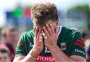 15 June 2025; Aidan O’Shea of Mayo after his side's defeat in the GAA Football All-Ireland Senior Championship Round 3 match between Donegal and Mayo at King & Moffatt Dr Hyde Park in Roscommon. Photo by Seb Daly/Sportsfile