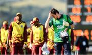 15 June 2025; Mark Adair of Ireland after his side's defeat in match three of the T20 International Series between Ireland and the West Indies at Bready Cricket Club in Magheramason, Tyrone. Photo by Ramsey Cardy/Sportsfile