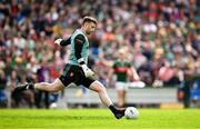 15 June 2025; Donegal goalkeeper Shaun Patton during the GAA Football All-Ireland Senior Championship Round 3 match between Donegal and Mayo at King & Moffatt Dr Hyde Park in Roscommon. Photo by Seb Daly/Sportsfile