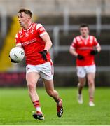 15 June 2025; Ryan Burns of Louth during the GAA Football All-Ireland Senior Championship Round 3 match between Louth and Clare at Laois Hire O'Moore Park in Portlaoise, Laois. Photo by Shauna Clinton/Sportsfile