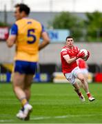 15 June 2025; Conall McKeever of Louth during the GAA Football All-Ireland Senior Championship Round 3 match between Louth and Clare at Laois Hire O'Moore Park in Portlaoise, Laois. Photo by Shauna Clinton/Sportsfile