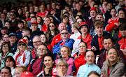 15 June 2025; Supporters during the GAA Football All-Ireland Senior Championship Round 3 match between Louth and Clare at Laois Hire O'Moore Park in Portlaoise, Laois. Photo by Shauna Clinton/Sportsfile