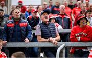 15 June 2025; Supporters during the GAA Football All-Ireland Senior Championship Round 3 match between Louth and Clare at Laois Hire O'Moore Park in Portlaoise, Laois. Photo by Shauna Clinton/Sportsfile