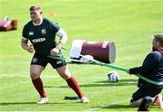 16 June 2025; Tadhg Furlong with assistant coach John Fogarty during the British & Irish Lions rugby squad training at the UCD Bowl in Dublin. Photo by David Fitzgerald/Sportsfile