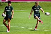 16 June 2025; Marcus Smith, left, and Fin Smith during the British & Irish Lions rugby squad training at the UCD Bowl in Dublin. Photo by David Fitzgerald/Sportsfile