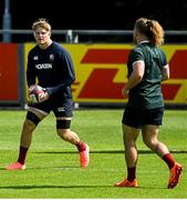 16 June 2025; Henry Pollock, left, and Finlay Bealham during the British & Irish Lions rugby squad training at the UCD Bowl in Dublin. Photo by David Fitzgerald/Sportsfile
