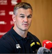 16 June 2025; Assistant coach Jonathan Sexton during the British & Irish Lion media conference at the UCD Bowl in Dublin. Photo by David Fitzgerald/Sportsfile