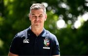 16 June 2025; Assistant coach Jonathan Sexton poses for a portrait during the British & Irish Lions rugby media conference at the UCD University Club in Dublin. Photo by Ramsey Cardy/Sportsfile