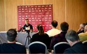 16 June 2025; Assistant coach Jonathan Sexton during a British & Irish Lions rugby media conference at the UCD University Club in Dublin. Photo by Ramsey Cardy/Sportsfile