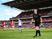25 May 2025; Referee Johnny Murphy during the Munster GAA Hurling Senior Championship Round 5 match between Cork and Waterford at SuperValu Páirc Ui Chaoimh in Cork. Photo by Piaras Ó Mídheach/Sportsfile