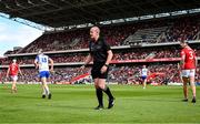 25 May 2025; Referee Johnny Murphy during the Munster GAA Hurling Senior Championship Round 5 match between Cork and Waterford at SuperValu Páirc Ui Chaoimh in Cork. Photo by Piaras Ó Mídheach/Sportsfile