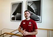 16 June 2025; Tomos Williams stands for a portrait after a British & Irish Lions media conference at the UCD Bowl in Dublin. Photo by David Fitzgerald/Sportsfile