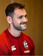 16 June 2025; Tomos Williams during a British & Irish Lions media conference at the UCD Bowl in Dublin. Photo by David Fitzgerald/Sportsfile