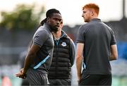 16 June 2025; Thomas Oluwa of Drogheda United before the SSE Airtricity Men's Premier Division match between Drogheda United and Shamrock Rovers at Sullivan & Lambe Park in Drogheda, Louth. Photo by Ben McShane/Sportsfile