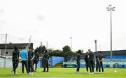 16 June 2025; Drogheda United players inspect the pitch before the SSE Airtricity Men's Premier Division match between Drogheda United and Shamrock Rovers at Sullivan & Lambe Park in Drogheda, Louth. Photo by Ben McShane/Sportsfile