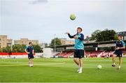 16 June 2025; Chris Forrester warms up before the SSE Airtricity Men's Premier Division match between St Patrick's Athletic and Shelbourne at Richmond Park in Dublin. Photo by Thomas Flinkow/Sportsfile