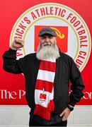 16 June 2025; St. Patrick's Athletic supporter Greg Kelly before the SSE Airtricity Men's Premier Division match between St Patrick's Athletic and Shelbourne at Richmond Park in Dublin. Photo by Thomas Flinkow/Sportsfile