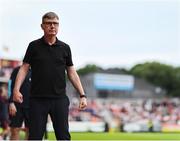 16 June 2025; St. Patrick's Athletic manager Stephen Kenny reacts during the SSE Airtricity Men's Premier Division match between St Patrick's Athletic and Shelbourne at Richmond Park in Dublin. Photo by Thomas Flinkow/Sportsfile