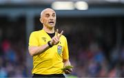 16 June 2025; Referee Neil Doyle during the SSE Airtricity Men's Premier Division match between Drogheda United and Shamrock Rovers at Sullivan & Lambe Park in Drogheda, Louth. Photo by Shauna Clinton/Sportsfile