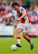 16 June 2025; Simon Power of St. Patrick's Athletic during the SSE Airtricity Men's Premier Division match between St Patrick's Athletic and Shelbourne at Richmond Park in Dublin. Photo by Thomas Flinkow/Sportsfile