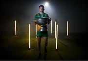 17 June 2025; Donegal's footballer Shane O’Donnell poses for a portrait with the Sam Maguire Cup at the national launch of the GAA Football All-Ireland Senior Championship Series at Croke Park, Dublin. Photo by Ray McManus/Sportsfile