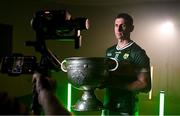 17 June 2025; Kerry's footballer Paul Geaney poses for a portrait with the Sam Maguire Cup at the national launch of the GAA Football All-Ireland Senior Championship Series in Croke Park, Dublin. Photo by Ray McManus/Sportsfile
