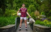 17 June 2025; Galway footballer Shane Walsh poses for a portrait with the Sam Maguire Cup at the national launch of the GAA Football All-Ireland Senior Championship Series at the National Botanic Gardens in Dublin. Photo by Sam Barnes/Sportsfile