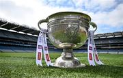 17 June 2025; The Sam Maguire Cup pictured at the national launch of the GAA Football All-Ireland Senior Championship Series at the Croke Park in Dublin. Photo by Sam Barnes/Sportsfile