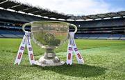 17 June 2025; The Sam Maguire Cup pictured at the national launch of the GAA Football All-Ireland Senior Championship Series at the Croke Park in Dublin. Photo by Sam Barnes/Sportsfile