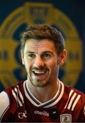 17 June 2025; Shane Walsh of Galway is interviewed at the national launch of the GAA Football All-Ireland Senior Championship Series at the Croke Park in Dublin. Photo by Shauna Clinton/Sportsfile