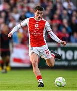 13 June 2025; Kian Leavy of St Patrick's Athletic during the SSE Airtricity Men's Premier Division match between St Patrick's Athletic and Drogheda United at Richmond Park in Dublin. Photo by Shauna Clinton/Sportsfile