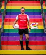 18 June 2025; Carry With Pride! Pictured is GAA referee, David Gough to officially launch SuperValu’s new limited-edition Pride themed Bag for Life. Available this month in SuperValu stores across the country, the bold and bright rainbow tote is designed to be carried with pride and will be available to purchase for €3. Profits from the sale of the bags will go to Belong To – LGBTQ+ Youth Ireland, the national LGBTQ+ youth organisation. Photo by David Fitzgerald/Sportsfile
