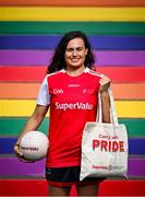 18 June 2025; Carry With Pride! Pictured is Cork LGFA Camogie player, Hannah Looney to officially launch SuperValu’s new limited-edition Pride themed Bag for Life. Available this month in SuperValu stores across the country, the bold and bright rainbow tote is designed to be carried with pride and will be available to purchase for €3. Profits from the sale of the bags will go to Belong To – LGBTQ+ Youth Ireland, the national LGBTQ+ youth organisation. Photo by David Fitzgerald/Sportsfile