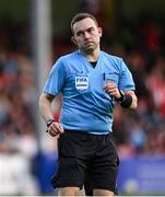 13 June 2025; Referee Kevin O'Sullivan during the SSE Airtricity Men's Premier Division match between St Patrick's Athletic and Drogheda United at Richmond Park in Dublin. Photo by Shauna Clinton/Sportsfile