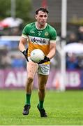 14 June 2025; Jordan Hayes of Offaly during the Tailteann Cup quarter-final match between Kildare and Offaly at Cedral St Conleth's Park in Newbridge, Kildare. Photo by Piaras Ó Mídheach/Sportsfile