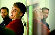 18 June 2025; Tommy Freeman during a British & Irish Lions media conference at the Aviva Stadium in Dublin. Photo by Brendan Moran/Sportsfile