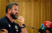 18 June 2025; British and Irish Lions head coach Andy Farrell during a British & Irish Lions media conference at the Aviva Stadium in Dublin. Photo by Brendan Moran/Sportsfile