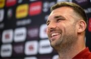 18 June 2025; Tadhg Beirne during a British & Irish Lions media conference at the Aviva Stadium in Dublin. Photo by Brendan Moran/Sportsfile