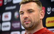 18 June 2025; Tadhg Beirne during a British & Irish Lions media conference at the Aviva Stadium in Dublin. Photo by Brendan Moran/Sportsfile