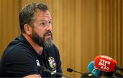 18 June 2025; British and Irish Lions head coach Andy Farrell during a British & Irish Lions media conference at the Aviva Stadium in Dublin. Photo by Brendan Moran/Sportsfile