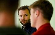 18 June 2025; British and Irish Lions head of communications Johnny Fordham during a British & Irish Lions media conference at the Aviva Stadium in Dublin. Photo by Brendan Moran/Sportsfile