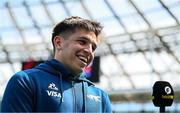 19 June 2025; Justo Piccardo during an Argentina Rugby kicking session at the Aviva Stadium in Dublin. Photo by Seb Daly/Sportsfile