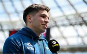 19 June 2025; Justo Piccardo during an Argentina Rugby kicking session at the Aviva Stadium in Dublin. Photo by Seb Daly/Sportsfile