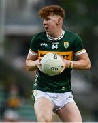 23 May 2025; Kevin Griffin of Kerry during the Electric Ireland Munster GAA Football Minor Championship final match between Kerry and Cork at Austin Stack Park in Tralee, Kerry. Photo by Brendan Moran/Sportsfile