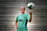 20 June 2025; Jessie Stapleton poses for a portrait during a Republic of Ireland women's media day at FAI Headquarters in Abbotstown, Dublin. Photo by Sam Barnes/Sportsfile