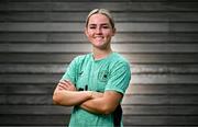 20 June 2025; Jessie Stapleton poses for a portrait during a Republic of Ireland women's media day at FAI Headquarters in Abbotstown, Dublin. Photo by Sam Barnes/Sportsfile
